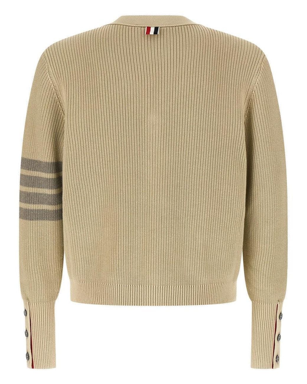Thom Browne Natural 'Garment Dye' Cardigan for men