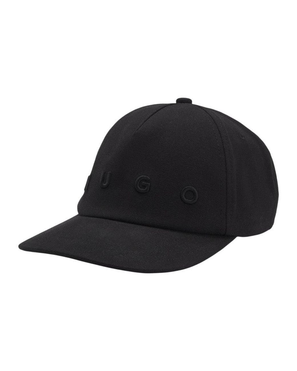 HUGO Black Logo Baseball Cap for men
