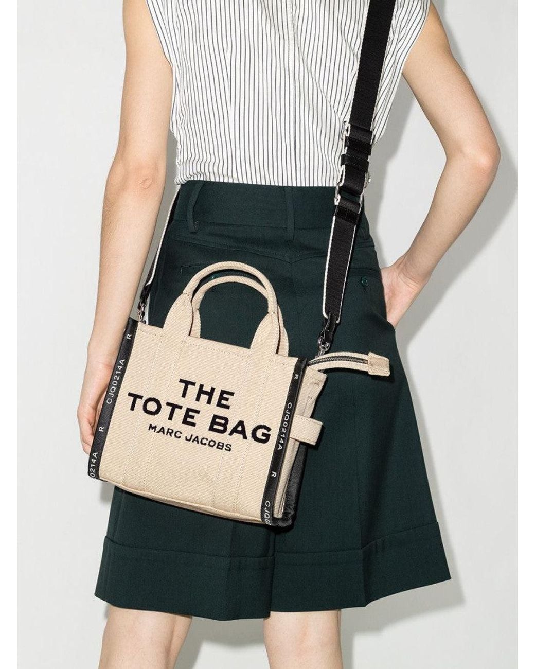 Marc Jacobs Black The Jacquard Top Zip Small Tote