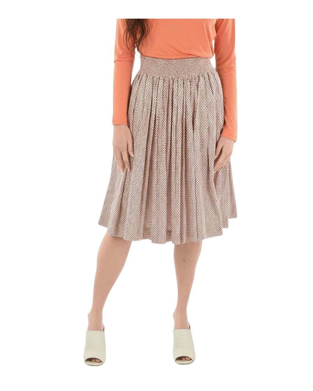 Woolrich Pink Printed Knee Length Skirt
