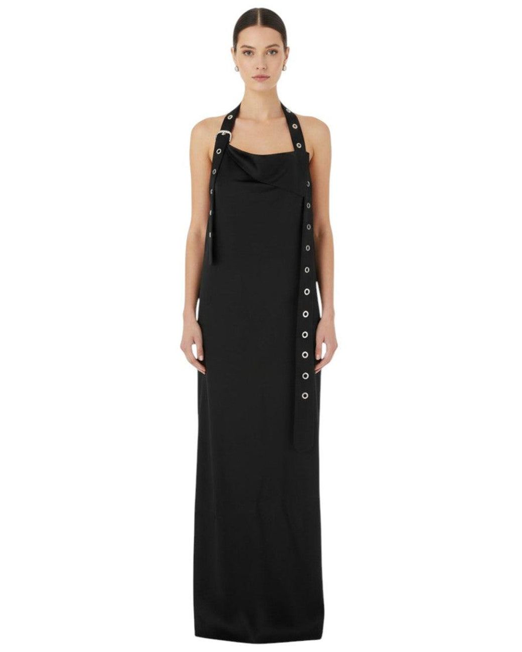 Off-White c/o Virgil Abloh Black Halter Neck Maxi Dress