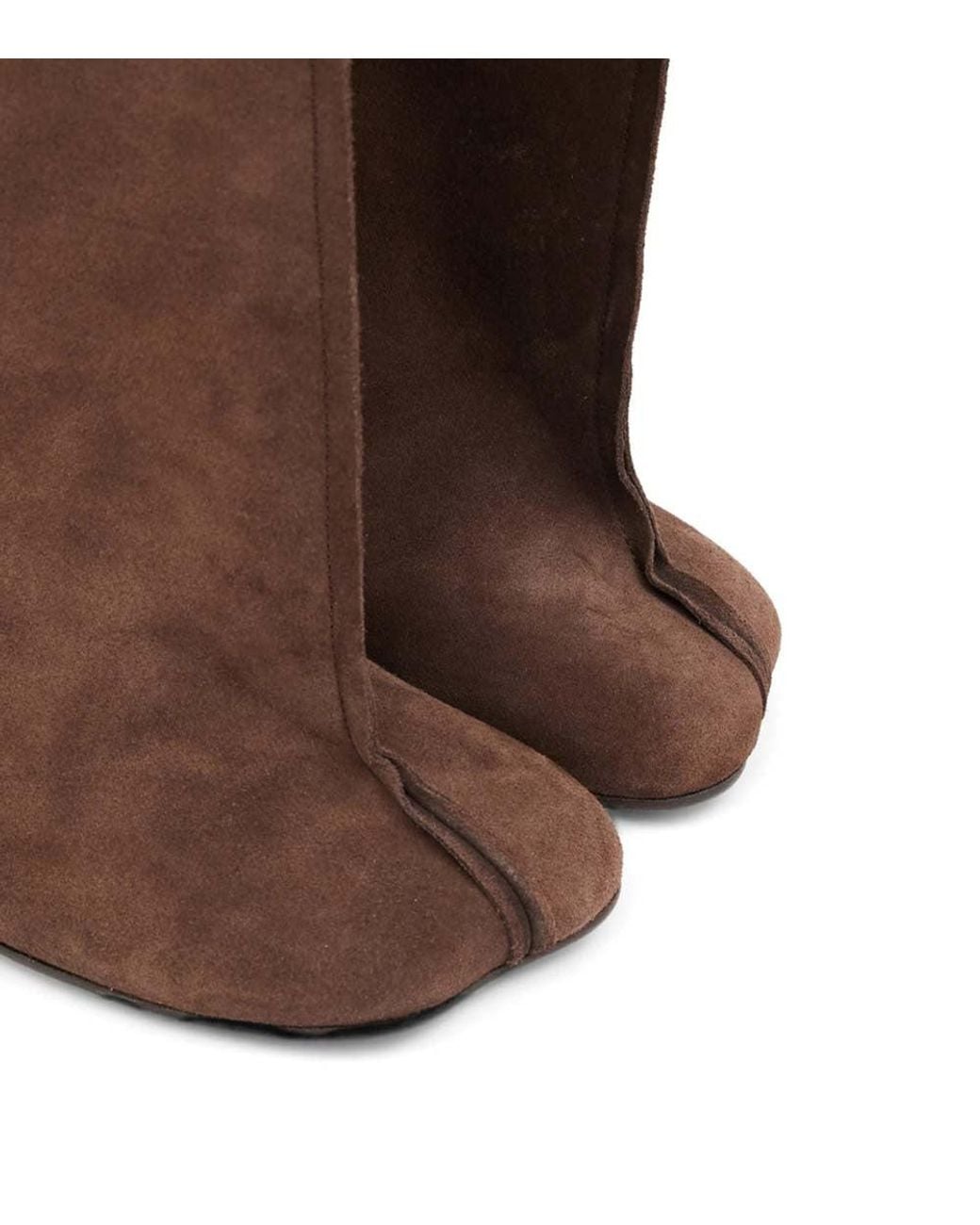 MM6 by Maison Margiela Brown Anatomic Suede Boots