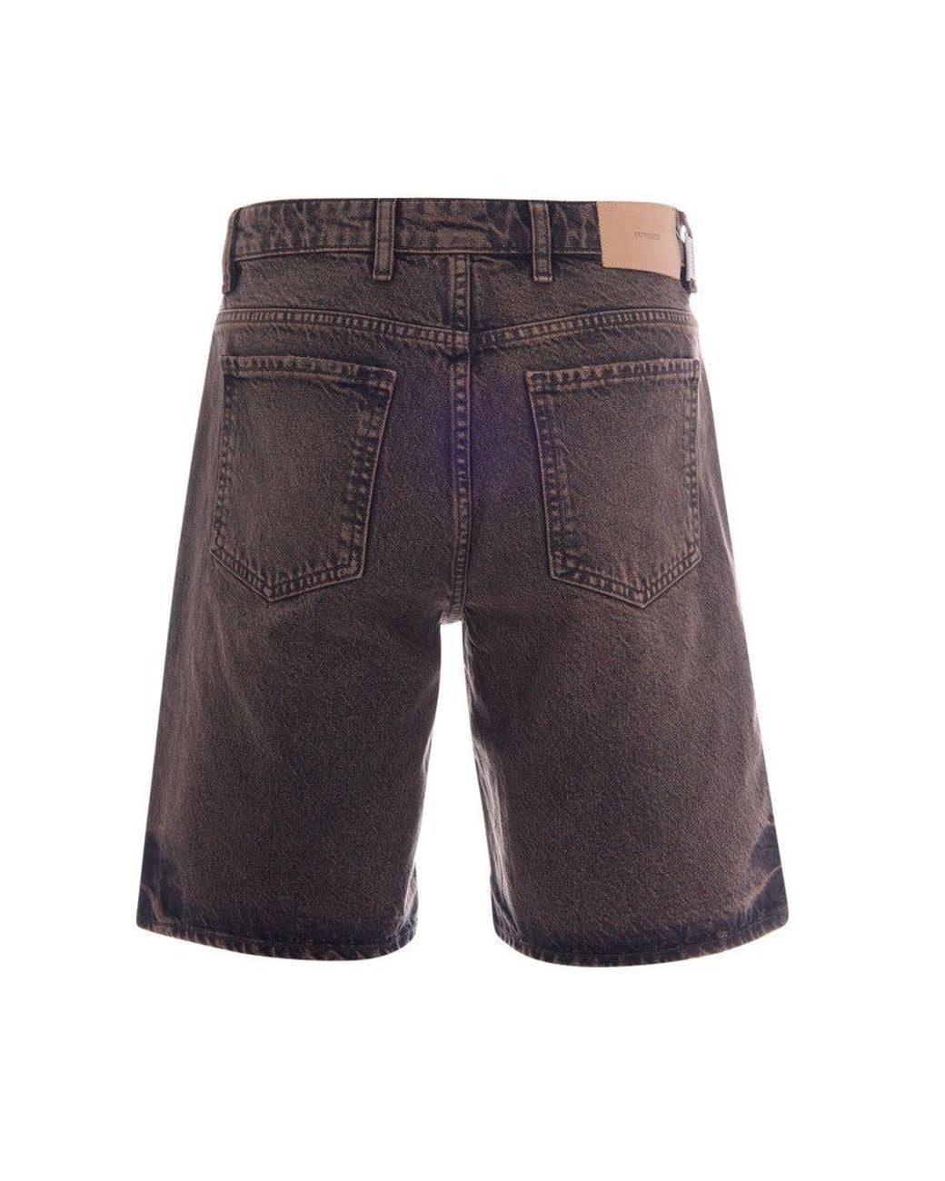 Represent Gray Dark Denim Shorts for men