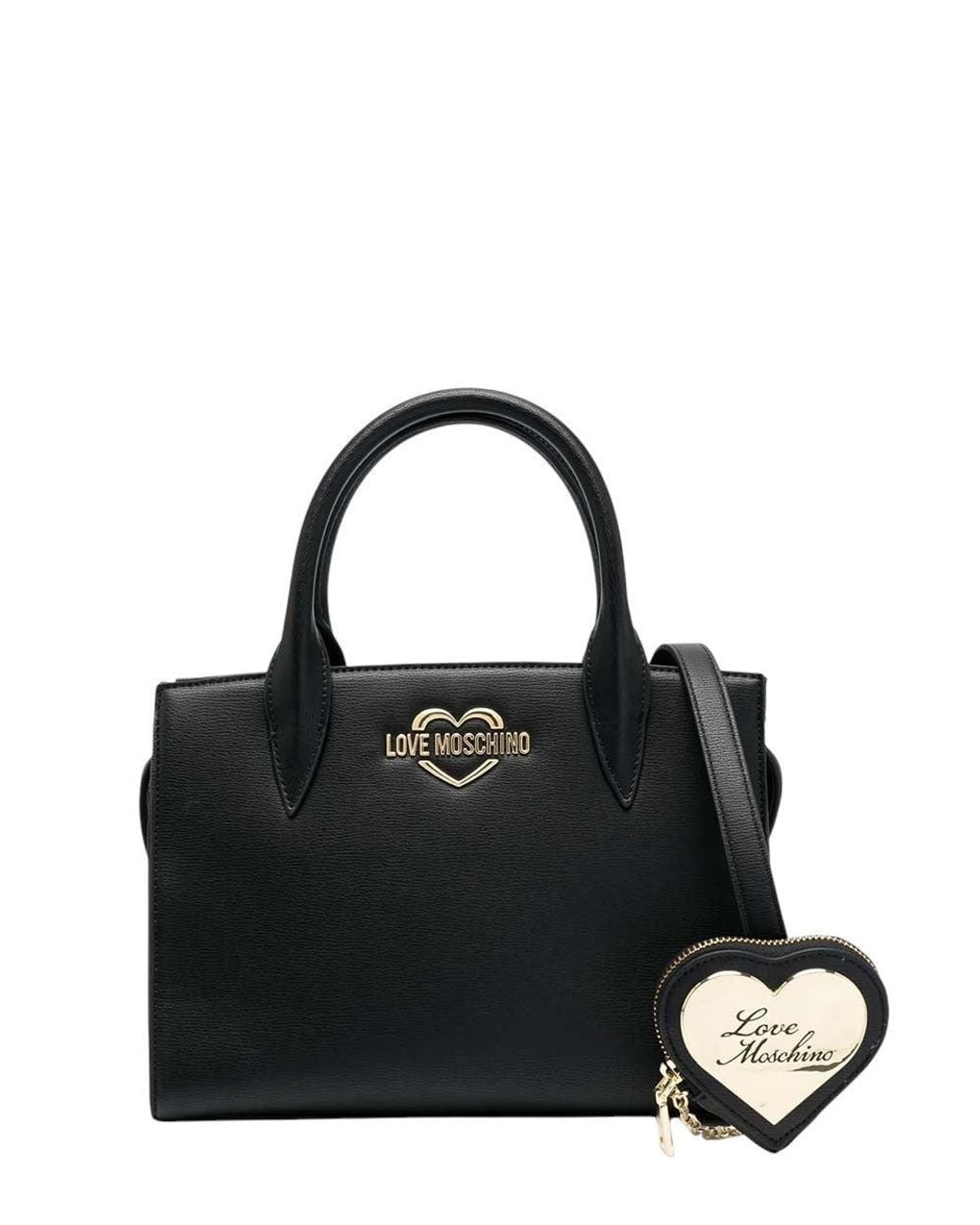 Love Moschino Black Heart Logo Small Satchel