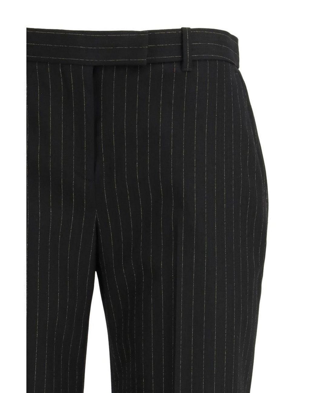 McQueen Black Regular Flat Front Pants