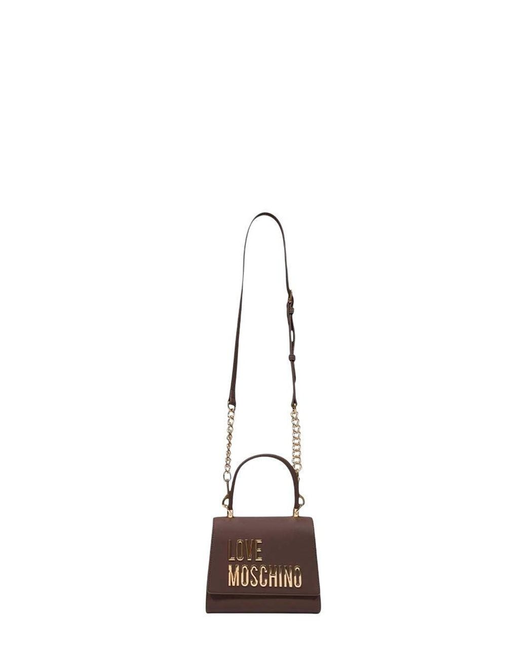 Love Moschino Brown Logo Small Satchel