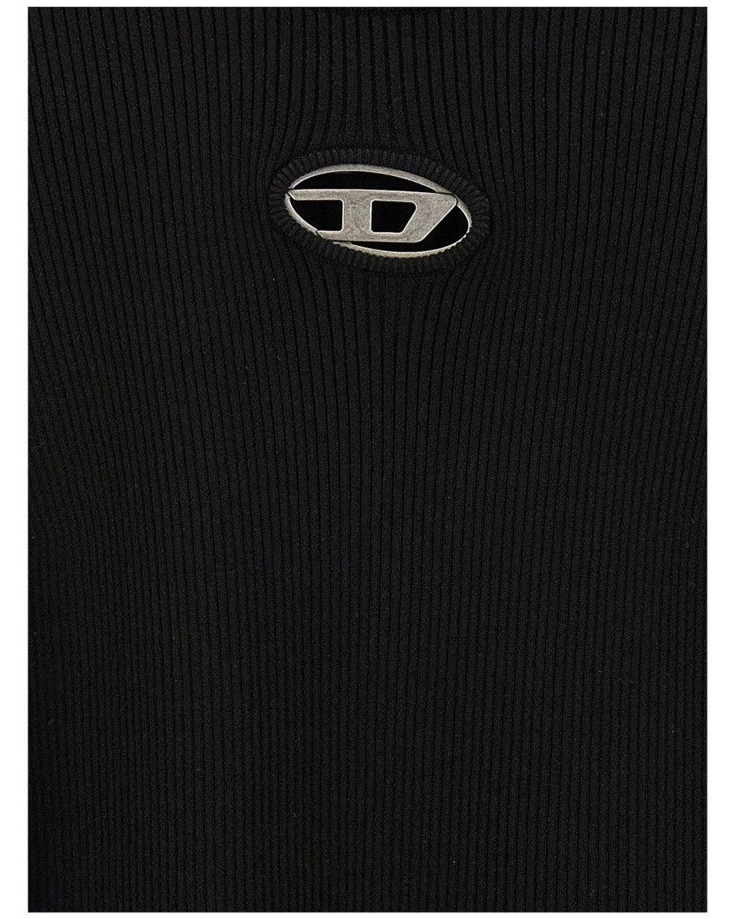 DIESEL Black Embroidered Logo T-Shirt