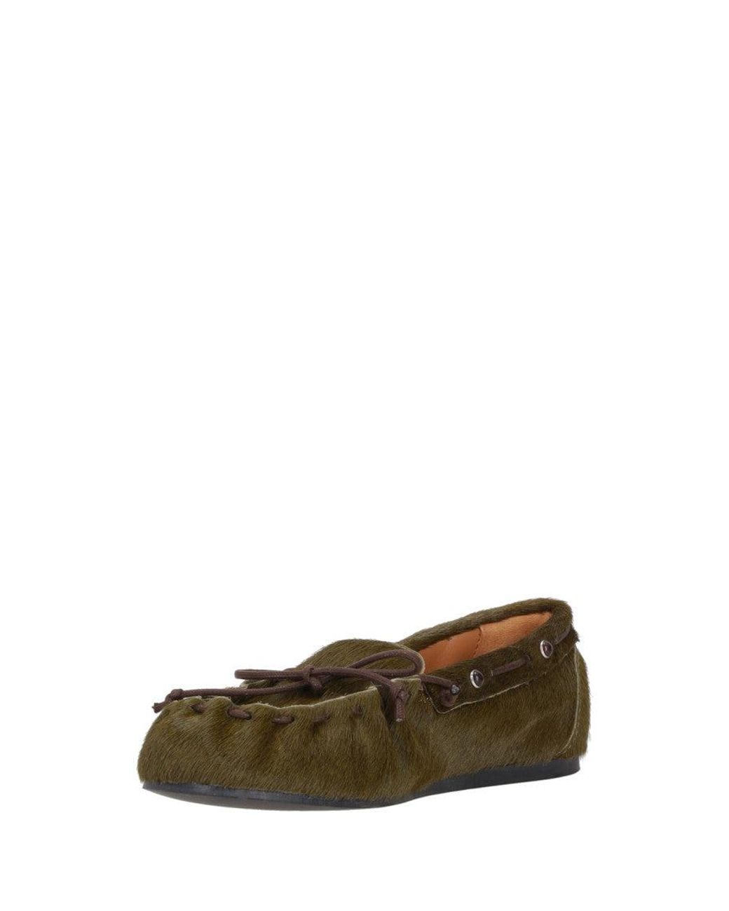 P.A.R.O.S.H. Green Lace-Up Loafers