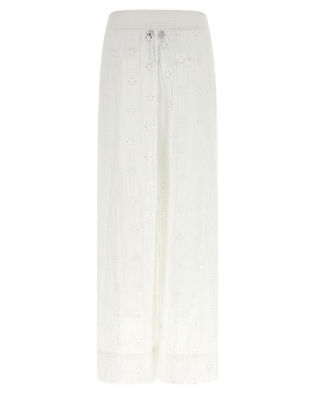 Polo Ralph Lauren White Loose Flat Front Pants