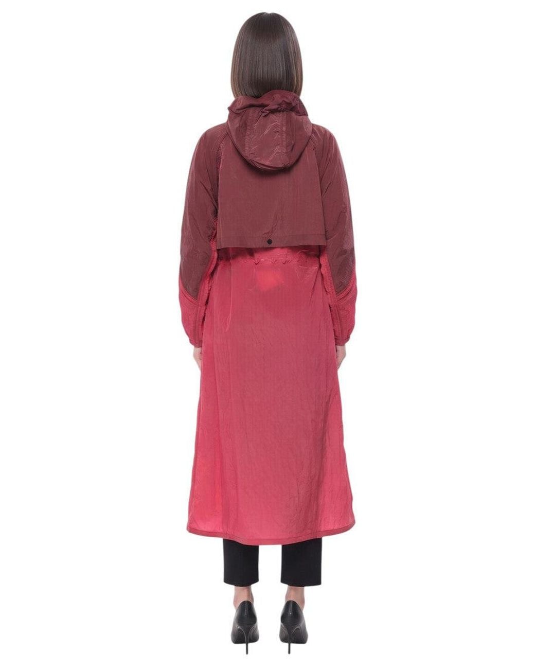 Woolrich Red Hood Trench Coat