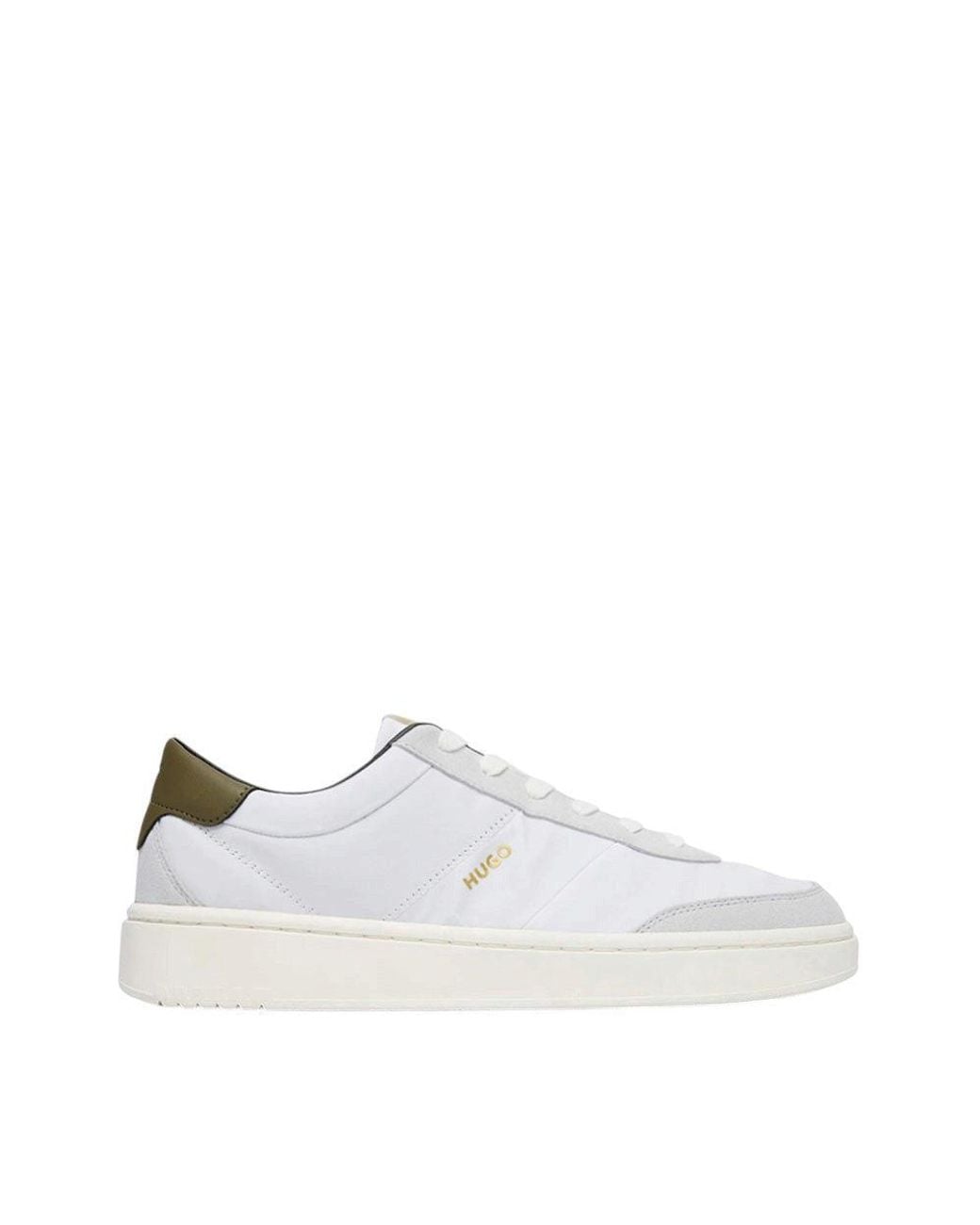HUGO White Logo Sneakers for men