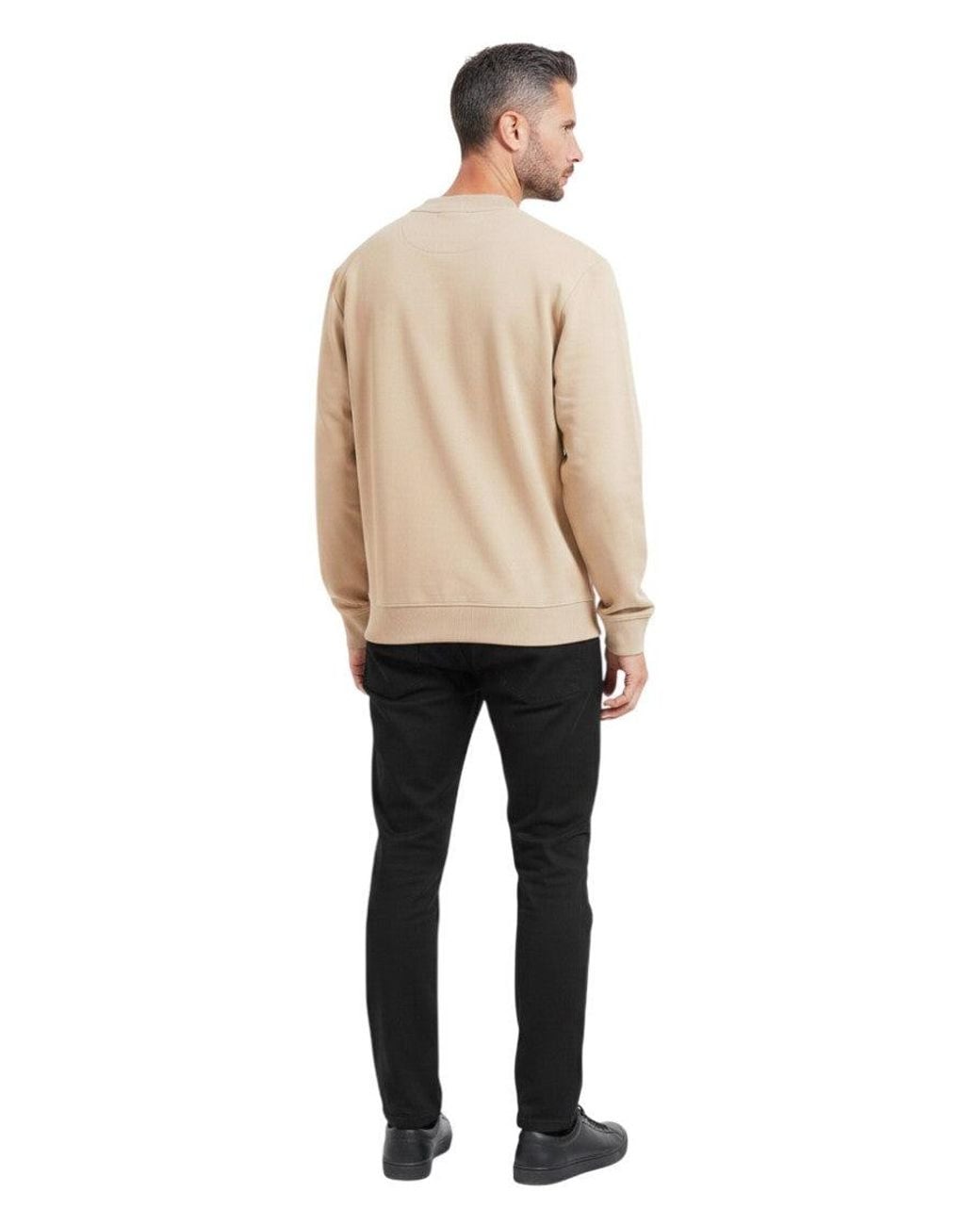 HUGO Natural Logo Crew Neck Sweatshirt for men