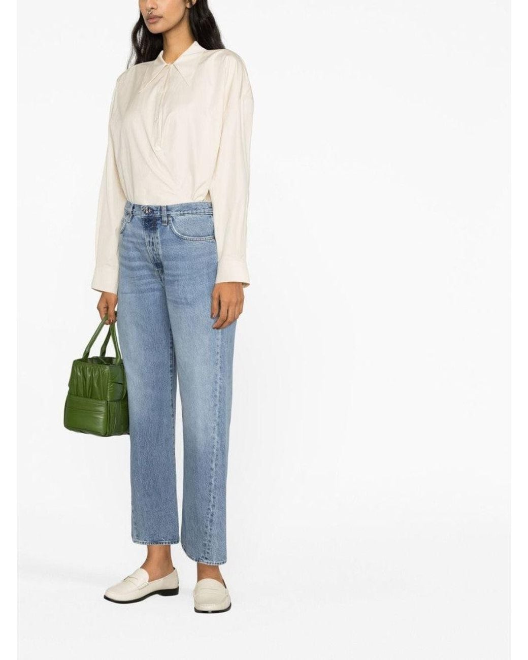 Totême Blue Twisted Seam Denim Cotton Jeans