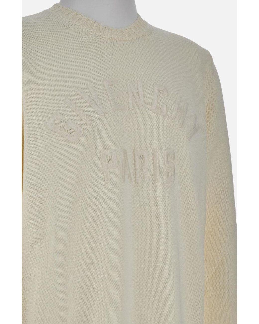 Givenchy White Cotton Sweater for men