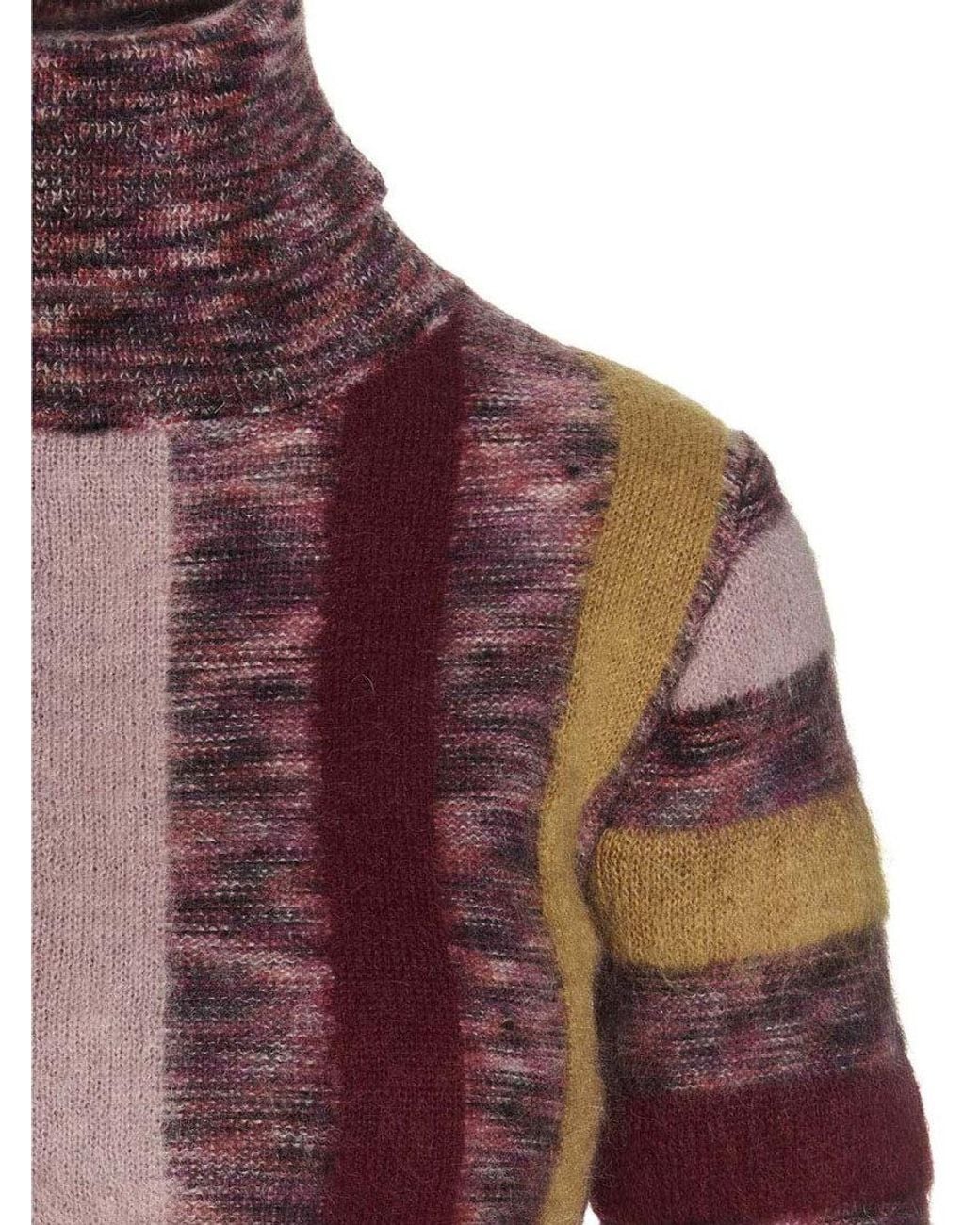 DSquared² Red Stripes Turtle Neck Sweater