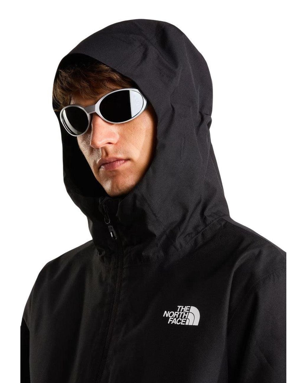 The North Face Black Logo Mock Collar Jacket for men