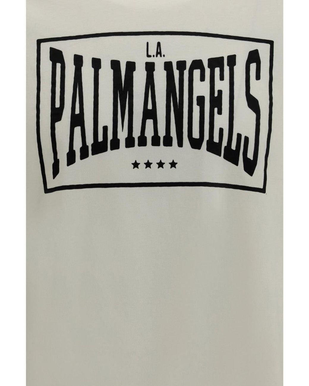 Palm Angels Gray Off Graphic T-Shirt for men