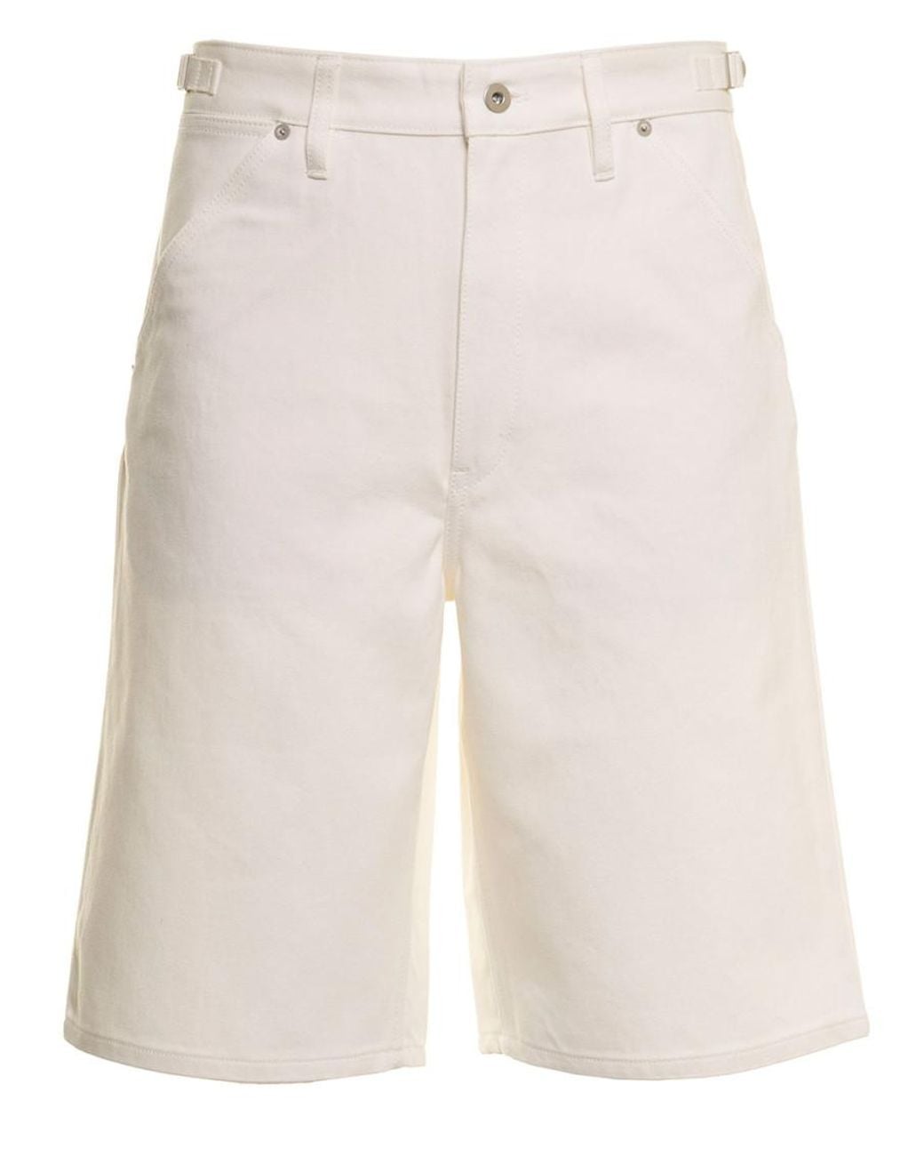 Jil Sander White Solid Shorts for men