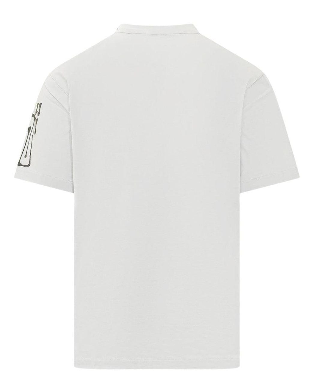 Y-3 White Crew Neck T-Shirt for men