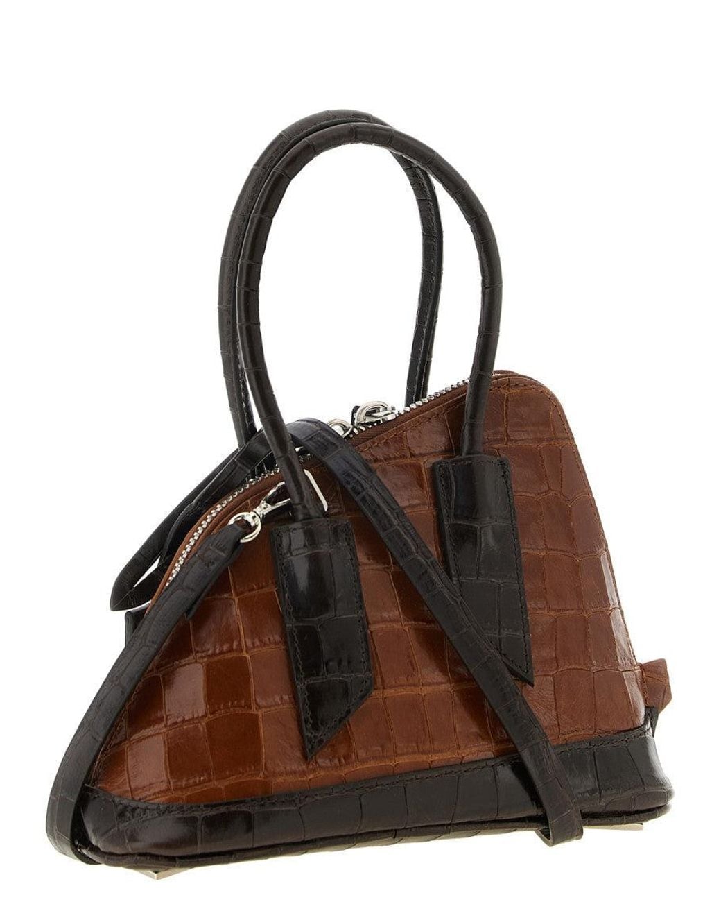 The Attico Brown Sant Ambroeus Mini Satchel