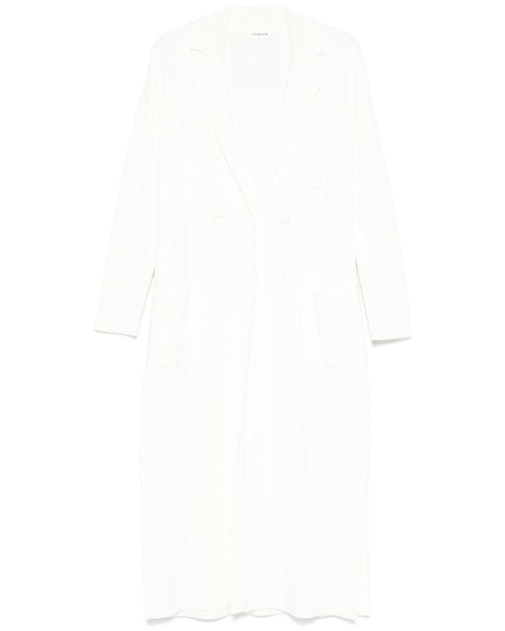 P.A.R.O.S.H. White Double-Breasted Coat