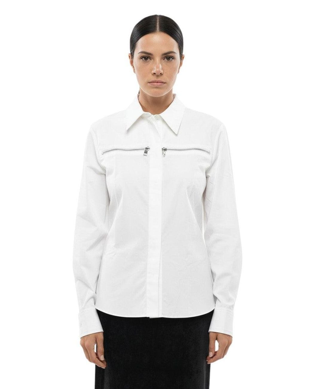 McQueen White Regular Solid Shirt