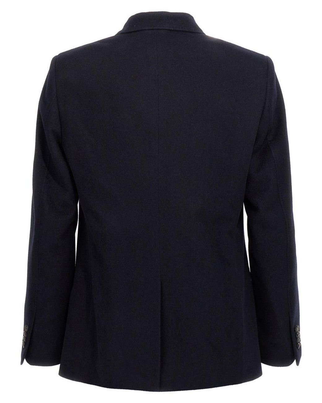 Etro Blue Dark Double Breasted Blazer for men