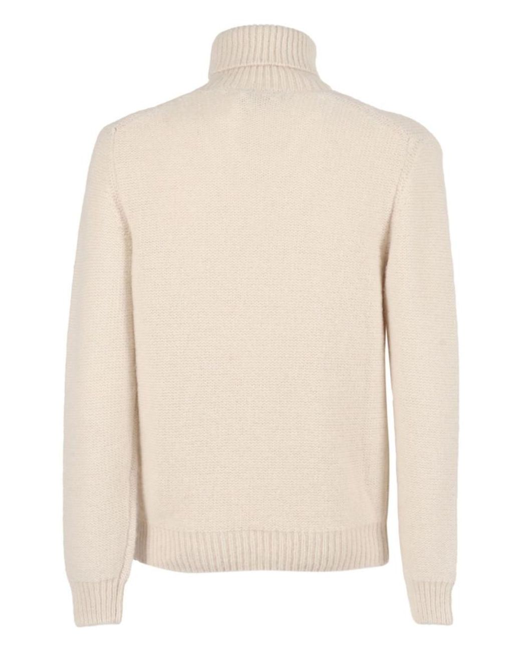 K-Way Natural Turtle Neck Ribbed Sweater for men