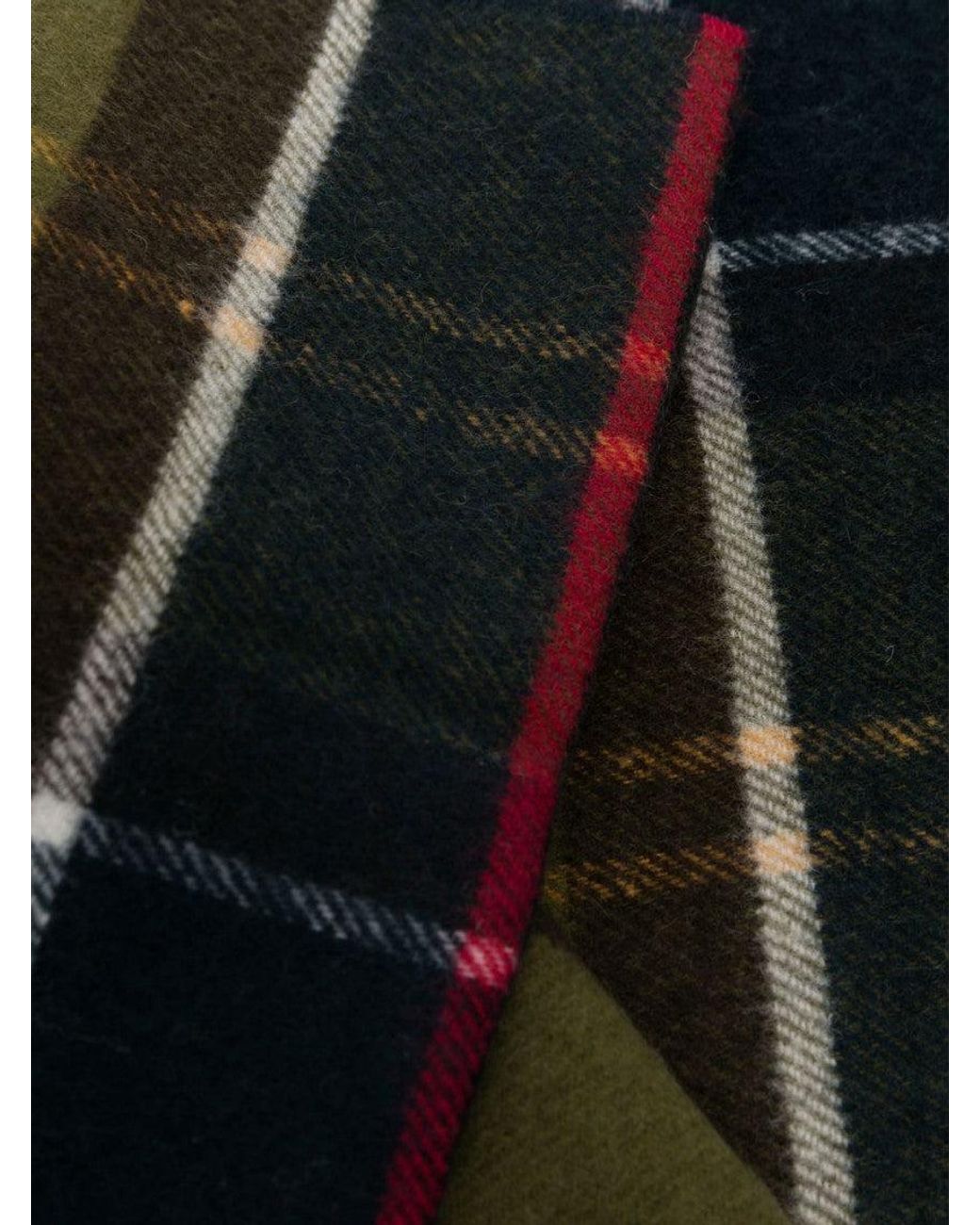 Barbour Green Yaxley Tartan Scarf for men