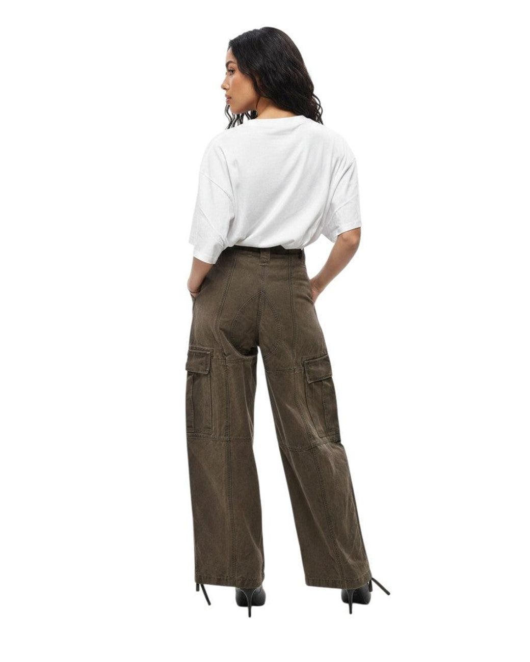KENZO White Relaxed Cargos