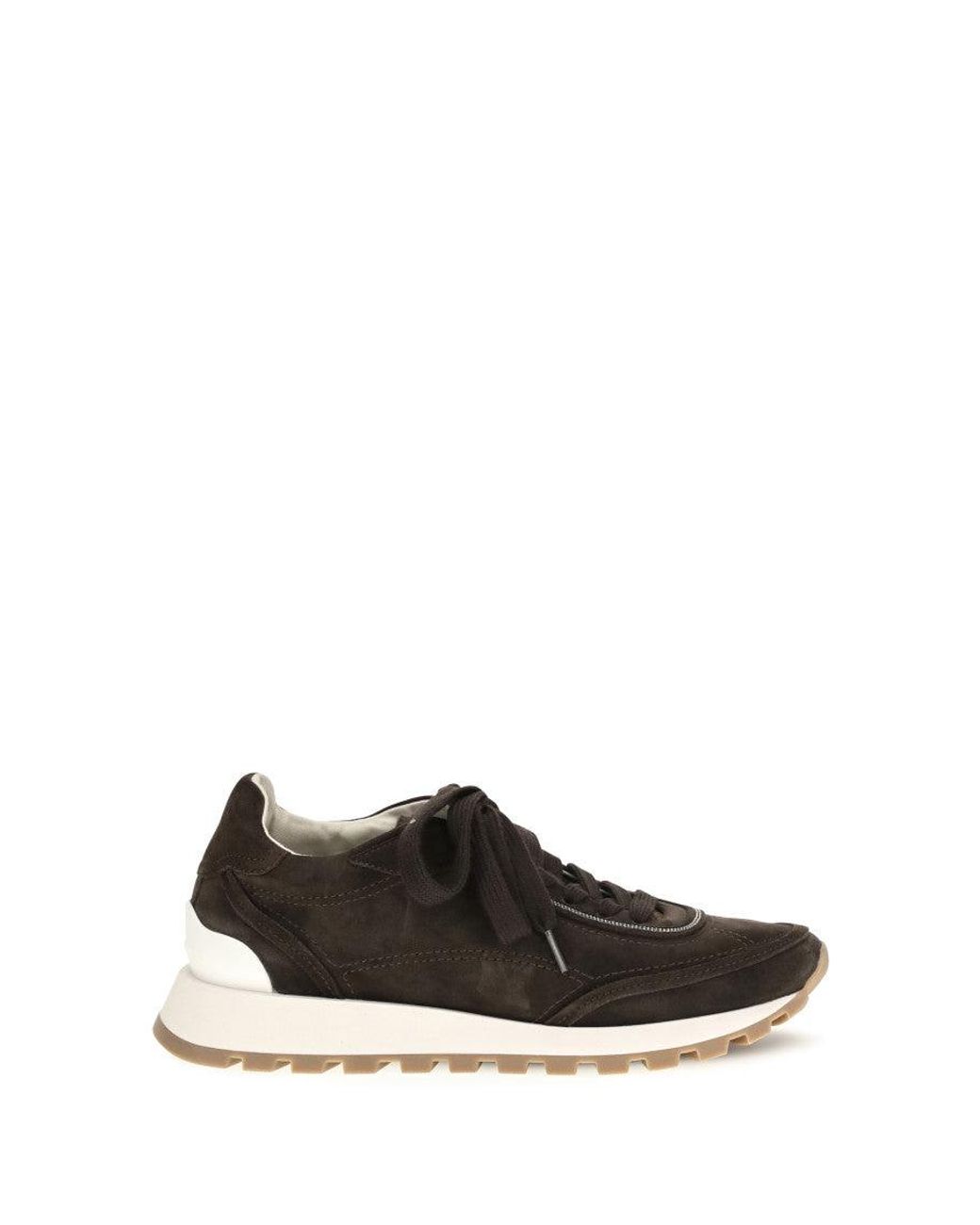 Brunello Cucinelli White Lace-Up Sneakers
