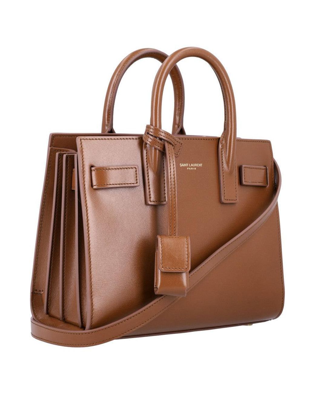 Saint Laurent Brown Sac De Jour Satchel