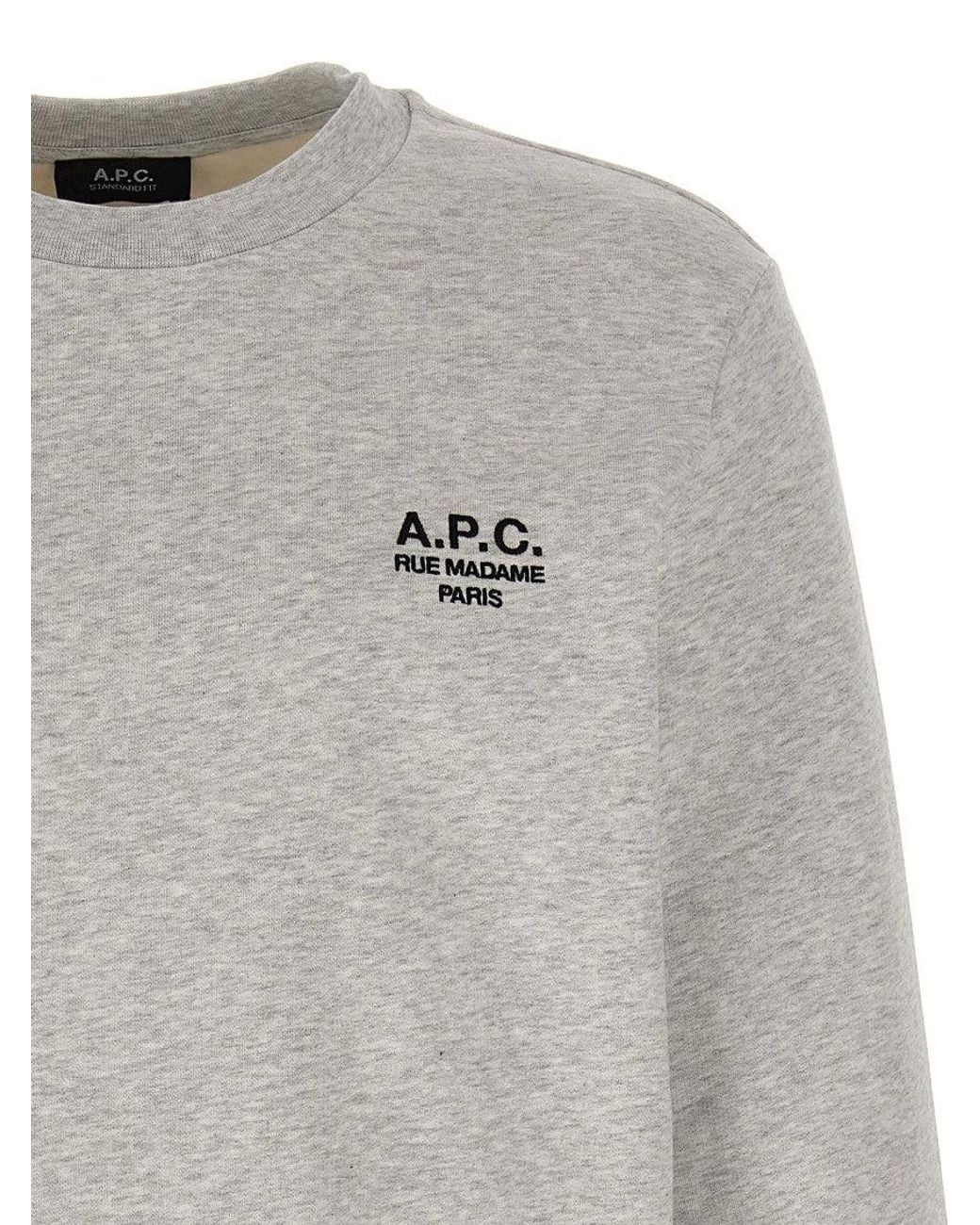 A.P.C. Gray 'Rue Madame' Sweatshirt for men