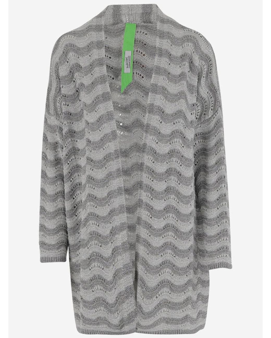 Market Gray Wavy-Pattern Cardigan