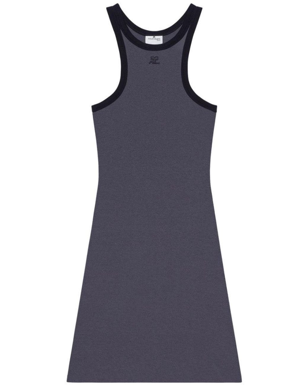 Courreges Blue Dark Mini Dress