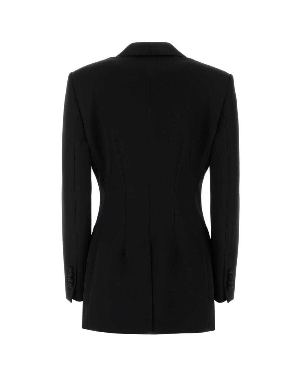 Dolce & Gabbana Black Wool Blend Blazer