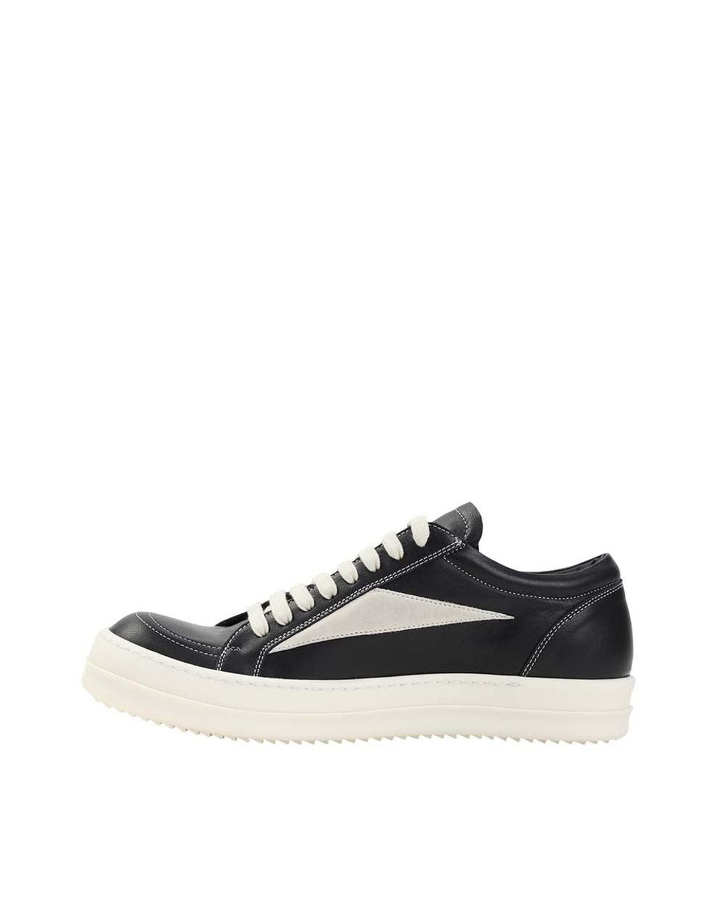Rick Owens Black Color Block Sneakers for men
