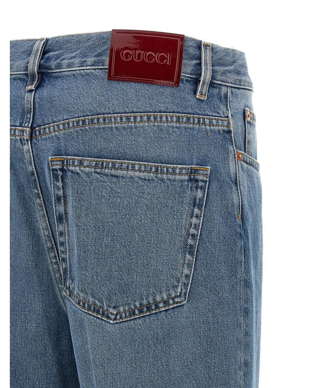 Gucci Blue Cropped Jeans