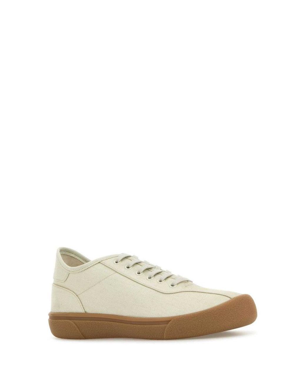 The Row White Sand Canvas Sneakers