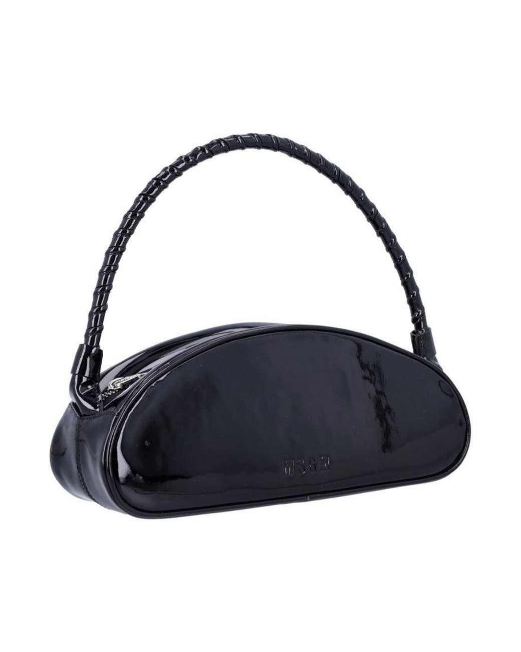MSGM Black Logo Shoulder Bag