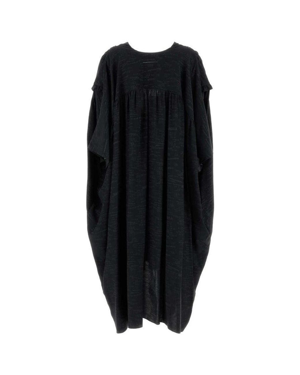 MM6 by Maison Margiela Black V-Neck Shirt Dress