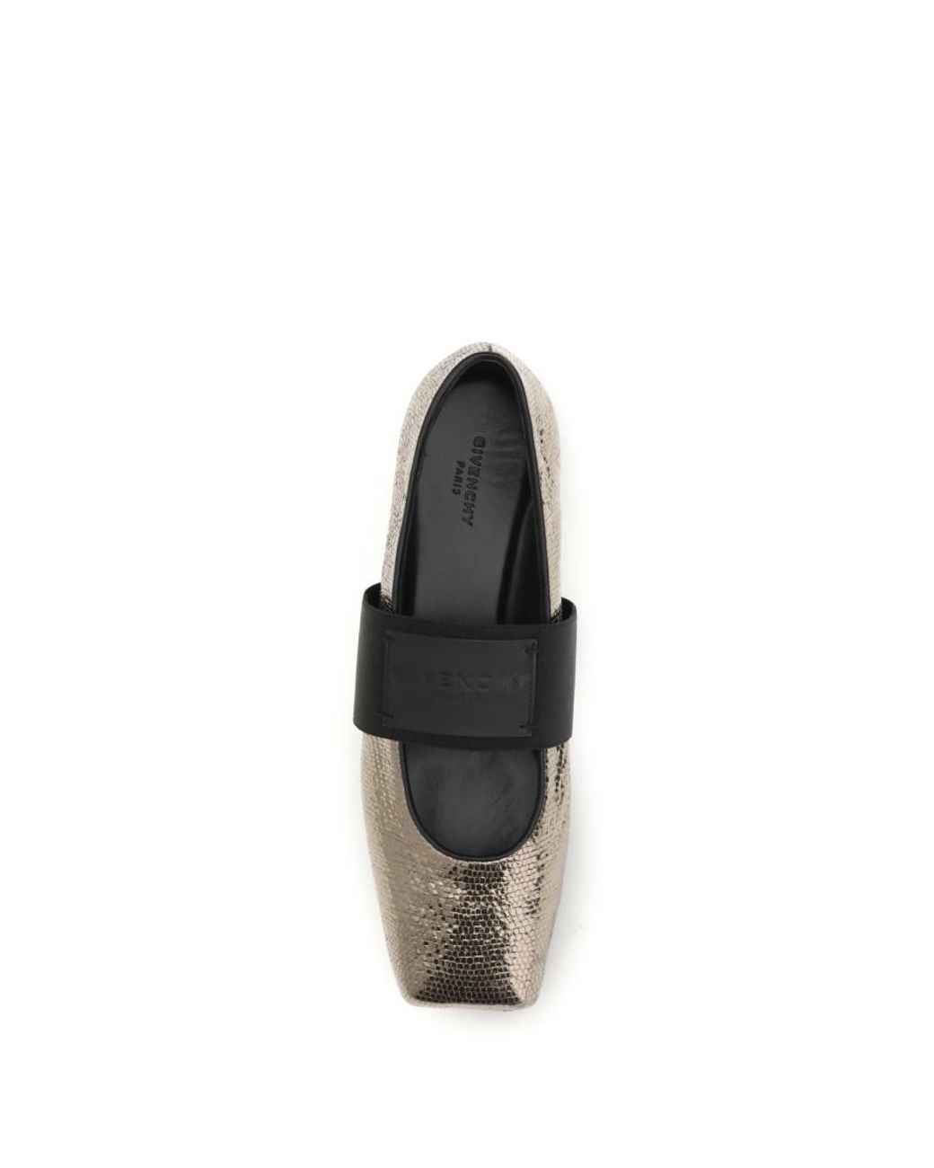 Givenchy White Sliced Square Ballet Flats