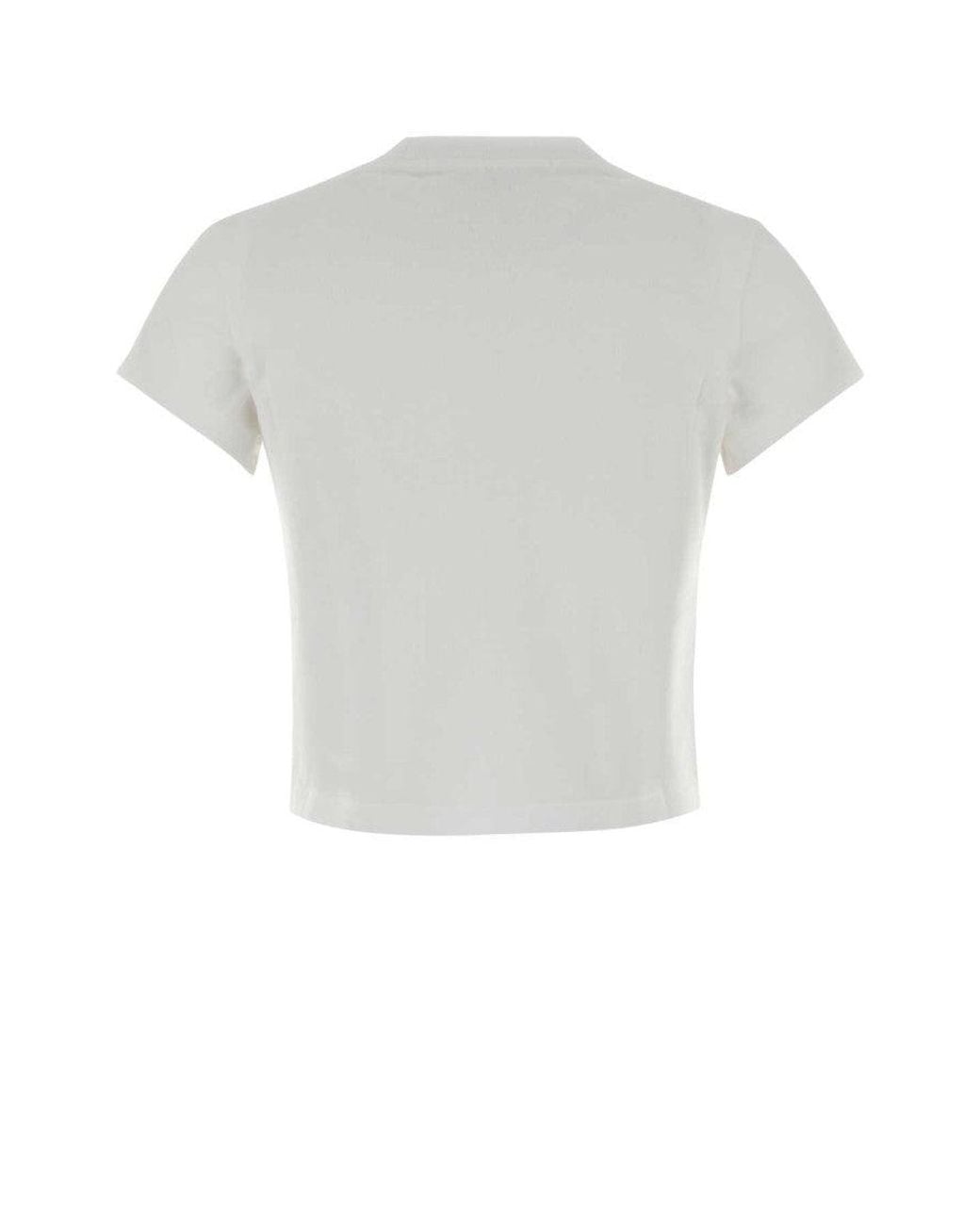 Alexander Wang White Logo Crew Neck T-Shirt