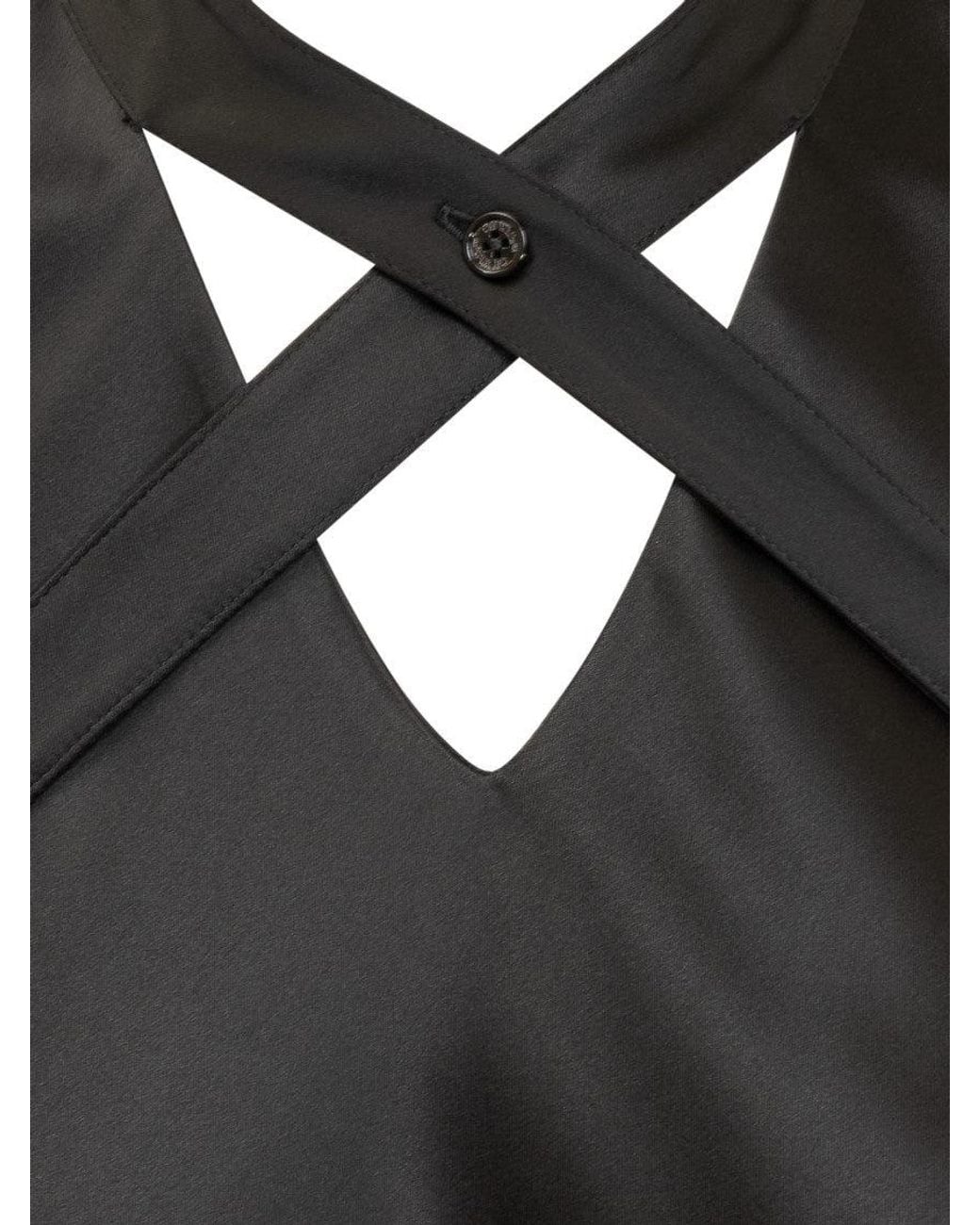 Off-White c/o Virgil Abloh Black Mandarin Collar Maxi Dress