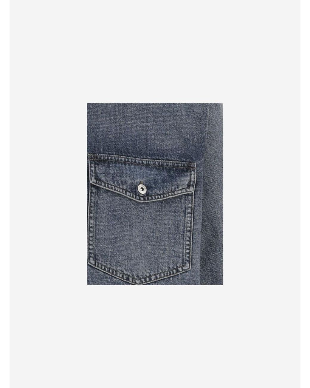 J.W. Anderson Blue Classic Denim Shirt With Contemporary Details for men