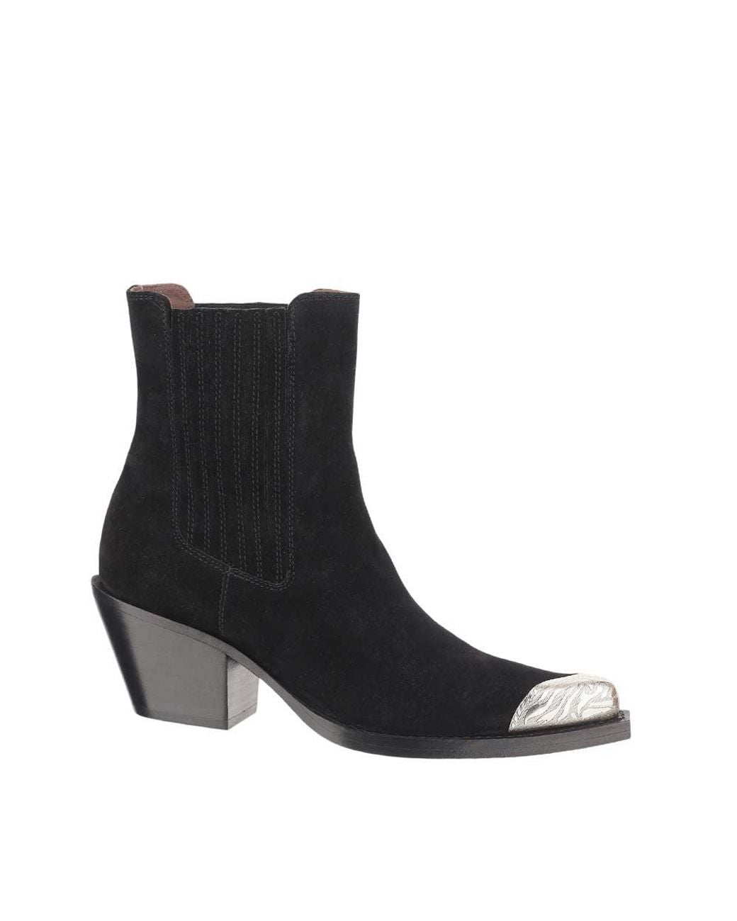 Paris Texas Black Suede Ankle Boots