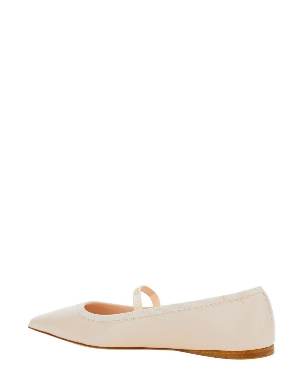 Ferragamo Pink Light Logo Ballet Flats