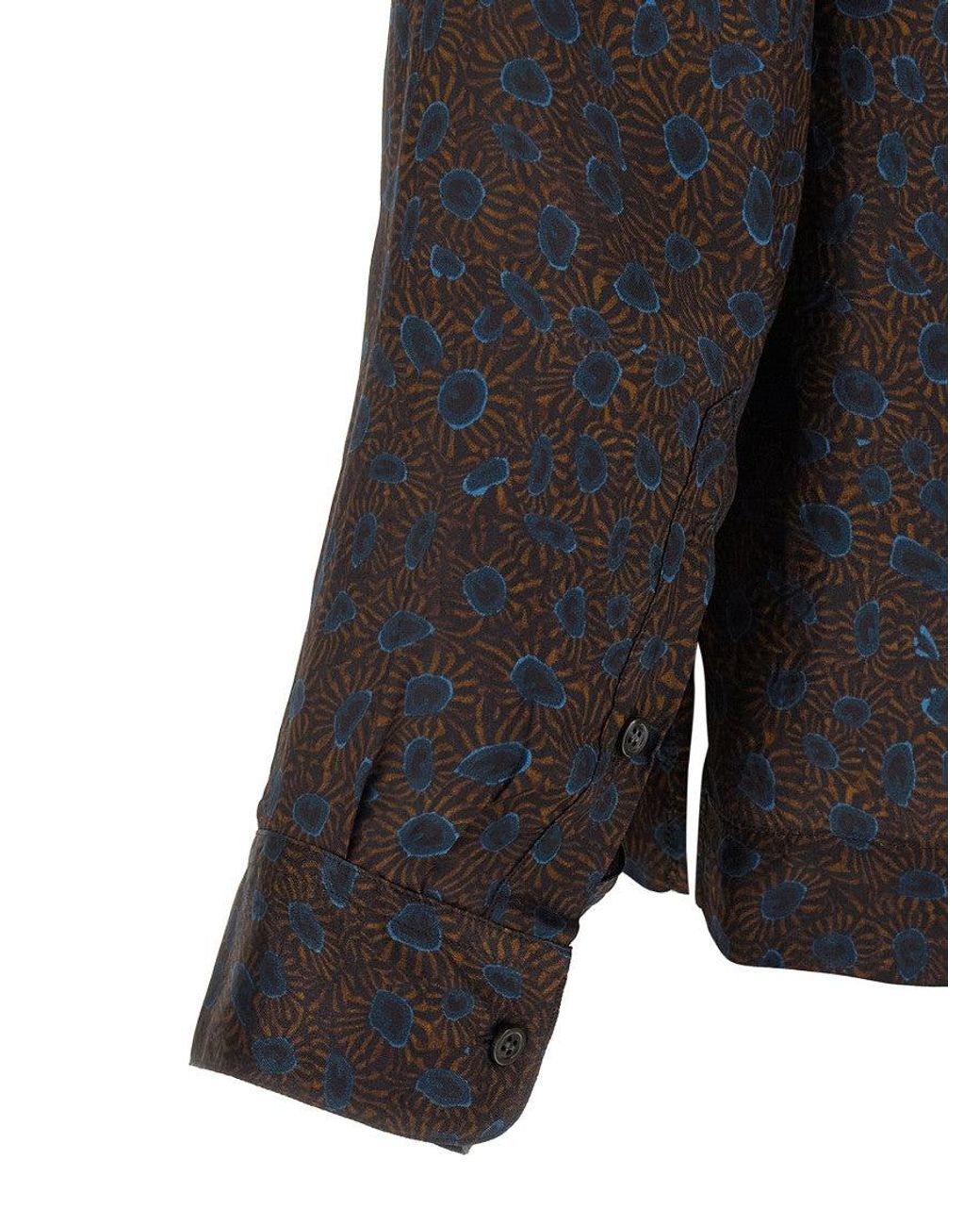 Dries Van Noten Black Relaxed Abstract Shirt for men