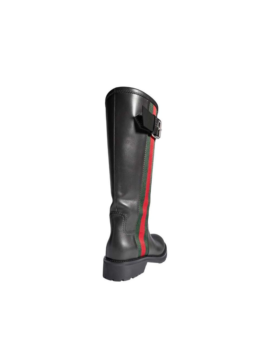 Gucci Black Stripes Web Boots