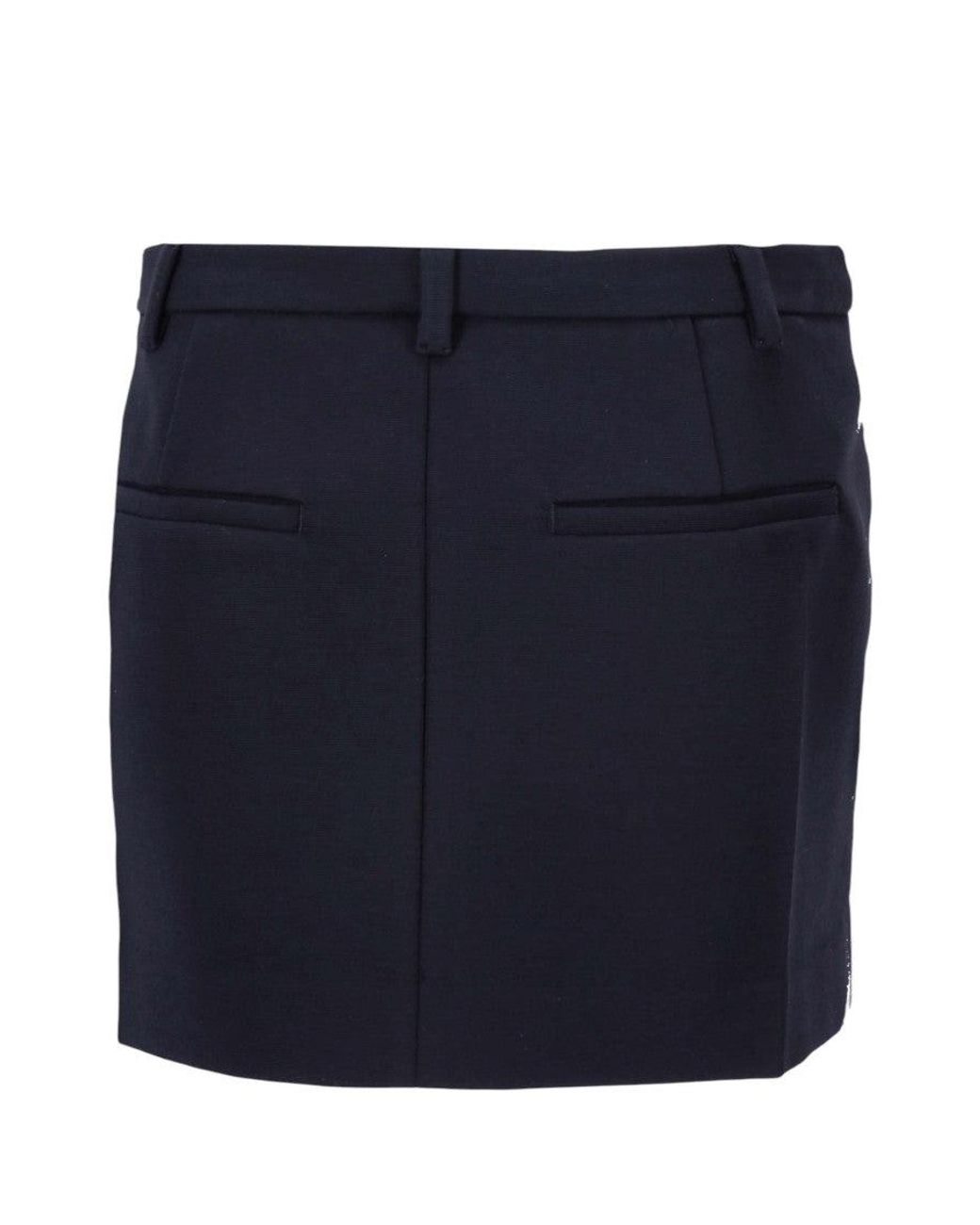 Miu Miu Blue Solid Mini Skirt